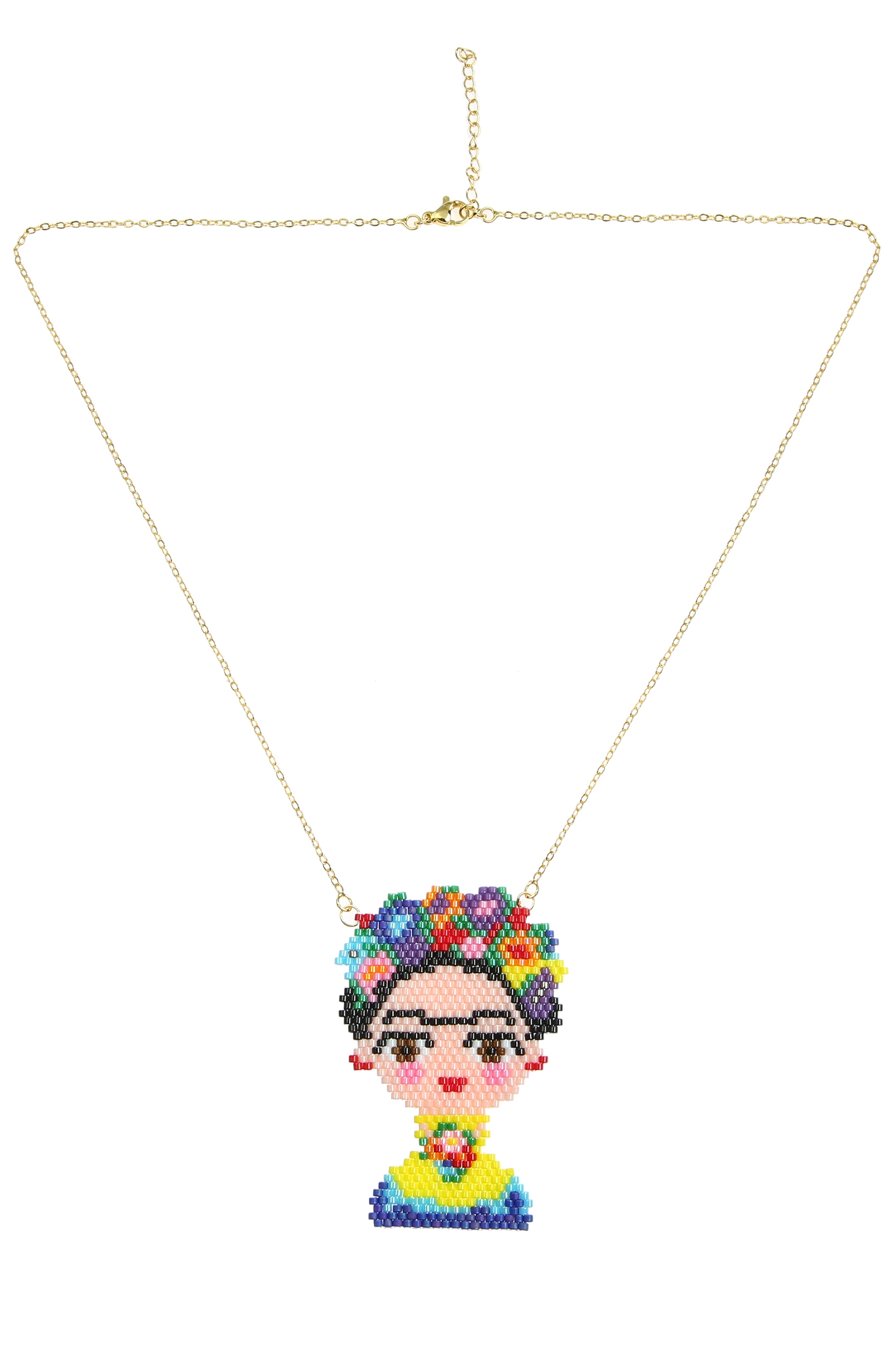 Floral Seed Bead Chain Necklace N4282