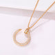 Bent Nail Zircon Necklace N4290