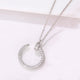 Bent Nail Zircon Necklace N4290