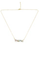 Mama Zircon Chain Necklace N4305