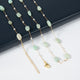 Natural Stone Pearl Chain Necklace N4377-78CM-Amazonite