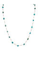 Natural Stone Pearl Chain Necklace N4377-78CM-Turquoise