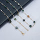 Natural Stone Pearl Chain Necklace N4377-78CM-Indian Agate