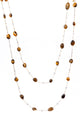 Natural Stone Pearl Chain Necklace N4377-78CM-Tiger Eye