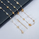 Natural Stone Pearl Chain Necklace N4377-78CM-Amethyst Yellow Quartz
