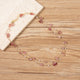 Natural Stone Pearl Chain Necklace N4377-78CM-Strawberry Quartz
