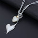 Heart Pendant Leather Metal Necklace N4381