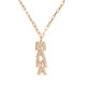 MAMA Rhinestone Pearl Chain Necklace N4386
