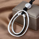Teardrop Shaped Pendant Leather Necklace N4405