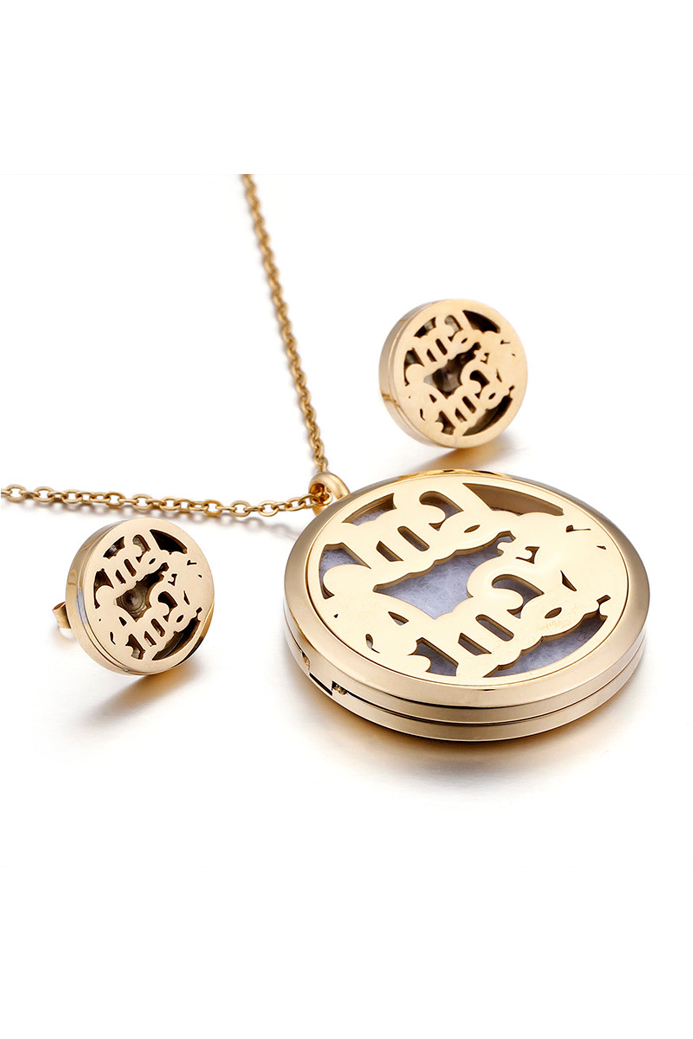 MAMA Disc  Stainless Steel Necklace N4418