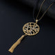Disc Tassel Pendant Necklace N4490