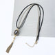 Crystal Pendant Tassel Long Necklace N4491