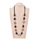 Geometric Acrylic Bead Leather Necklace N4681