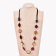 Geometric Acrylic Bead Leather Necklace N4681