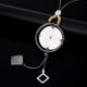 Clock Pendant Leather Necklace N4708