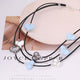 Multilayer Heart Leather Necklace N4744