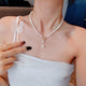 Rose Fresh Water Pearl Bead Necklace N4780