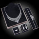 Cubic Zirconia Necklace Bracelet Earrings  Rings N4787-SET