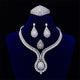 Cubic Zirconia Necklace Bracelet Earrings  Rings N4788-SET