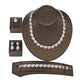 Cubic Zirconia Necklace Bracelet Earrings  Rings N4790-SET