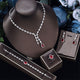 Cubic Zirconia Necklace Bracelet Earrings  Rings N4791-SET