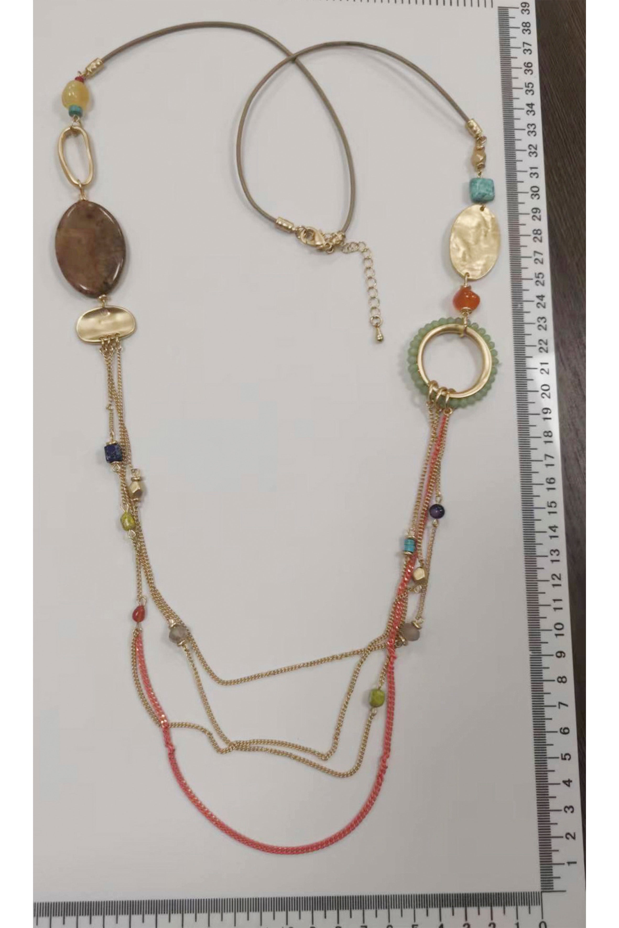 Behemia Geometry Chain Long Necklace N4835