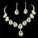 Teardrop Rhinestone Necklace Set N4849