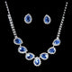 Teardrop Rhinestone Necklace Set N4850