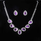 Teardrop Rhinestone Necklace Set N4850