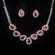 Teardrop Rhinestone Necklace Set N4850