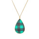 Green Paid Teardrop Pendant Necklace N4851