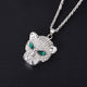 Leopard Head Rhinestone Pendant Necklace N4858