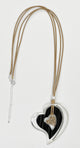 Heart Pendant Leather Necklace N4920