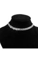 4 Row Rhinestone Choker Necklace N5006