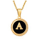 Circle Alphabet Stainless Steel Necklace N5152