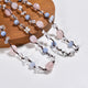 Handmade Braided Irregular Aquamarine Necklace N5224