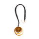 Geometry Circle Pendant PU Necklace N5225