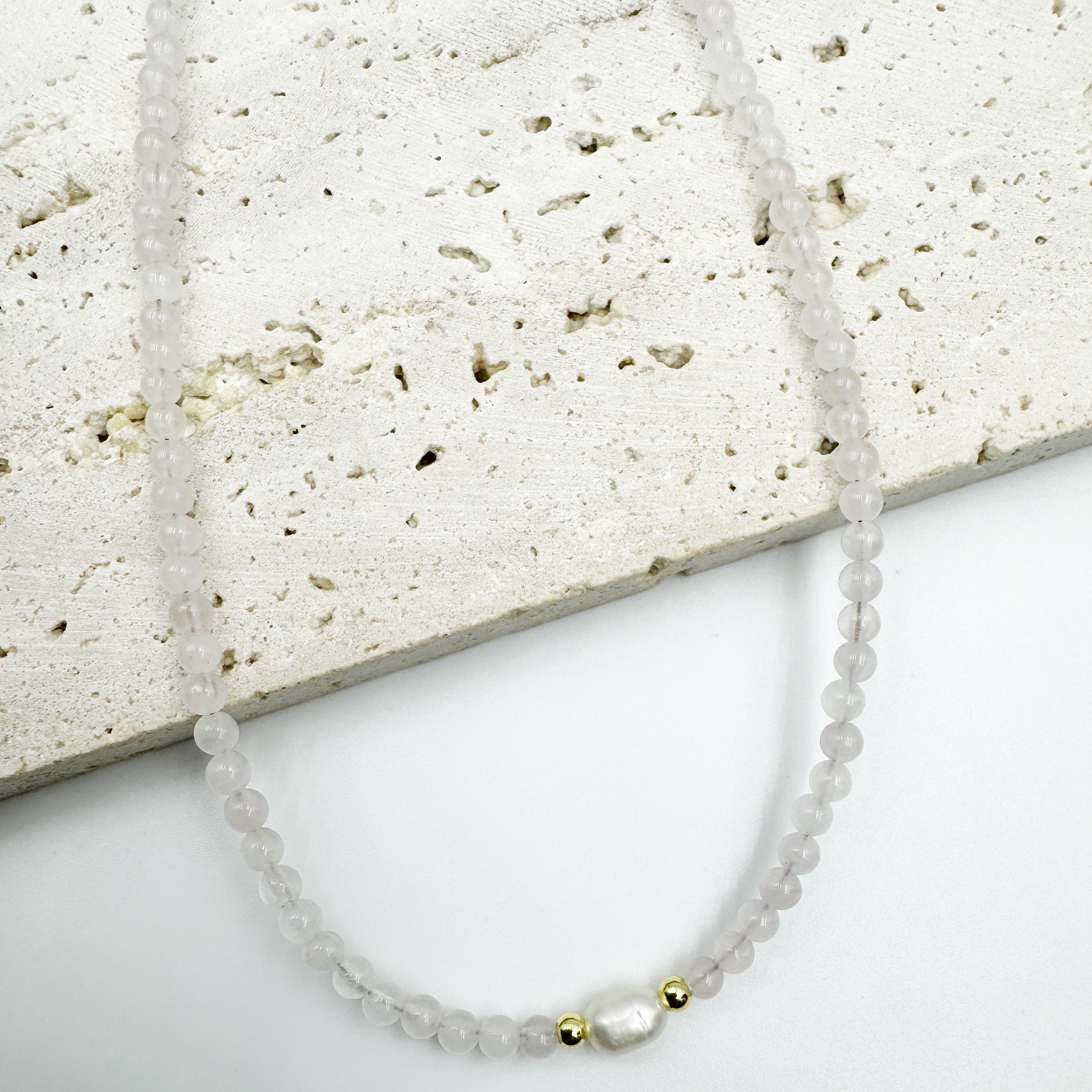 Natural Limestone Pearl sale Necklace