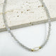 3MM Natural Stone Bead Pearl Necklace N5292
