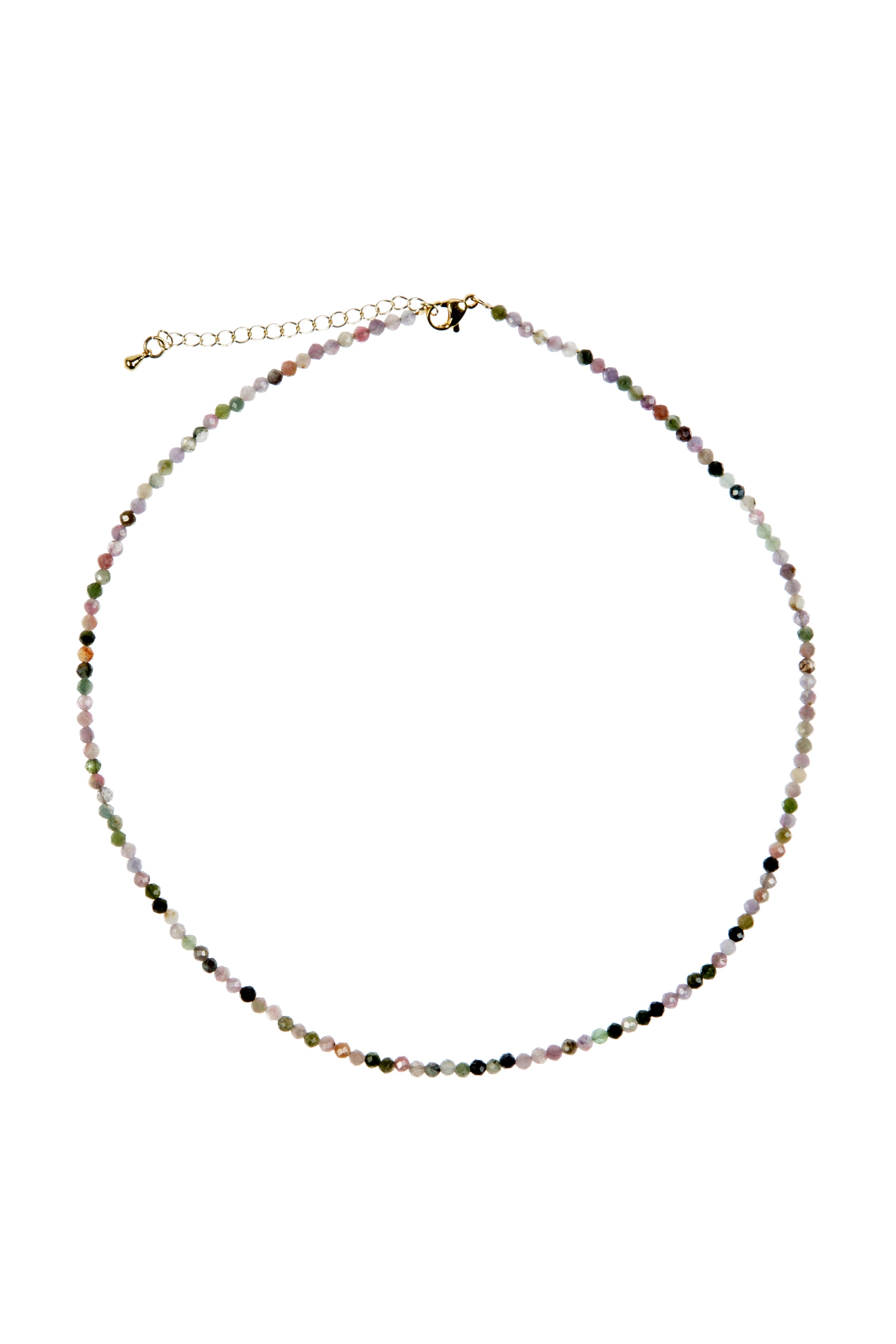 3MM Natural Stone Bead Necklace N5293