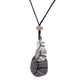 Geometric Leaf Pendant Metal Necklace N5381