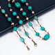 Handmade Braided Turquoise Necklace N5411
