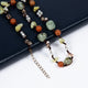 Handmade Braided Chiltonite Stone Beaded Necklace N5424