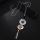 Double Round Piece Tassel Penant Necklace N5466