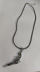 Mother Of Pearl Pistol Pendant Necklace N5507