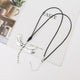Dragonfly Gothic Pendant Leather Necklace N5513