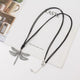 Dragonfly Gothic Pendant Leather Necklace N5514