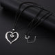 Hollow Heart Pendant Leather Necklace N5518
