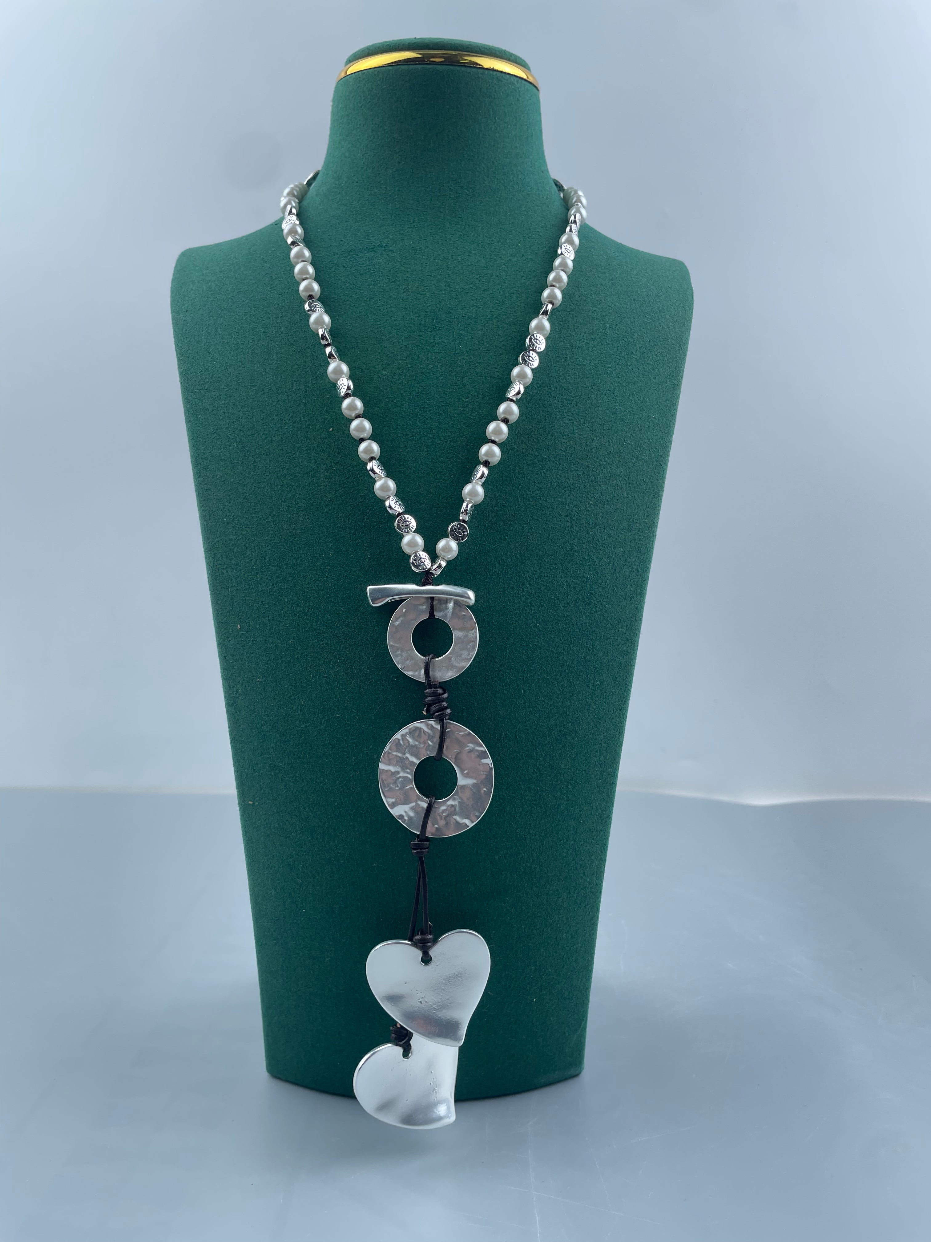 Silver Heart Necklace N5545