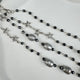Long Black Beaded Necklace N5548